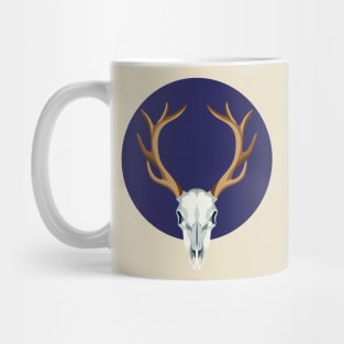 Blue deer's Skull Mug